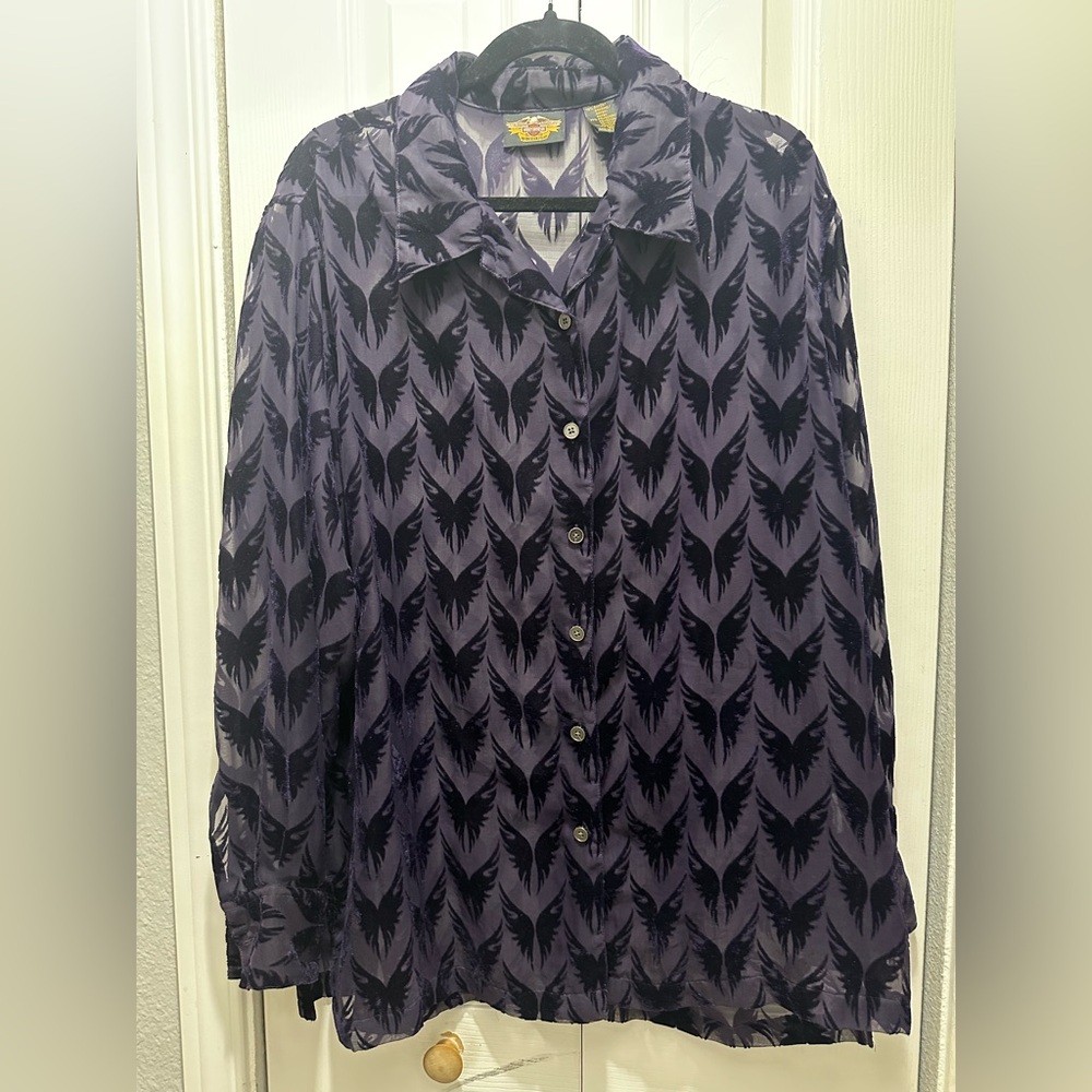 Harley-Davidson Black‎ and Gray Shirt
